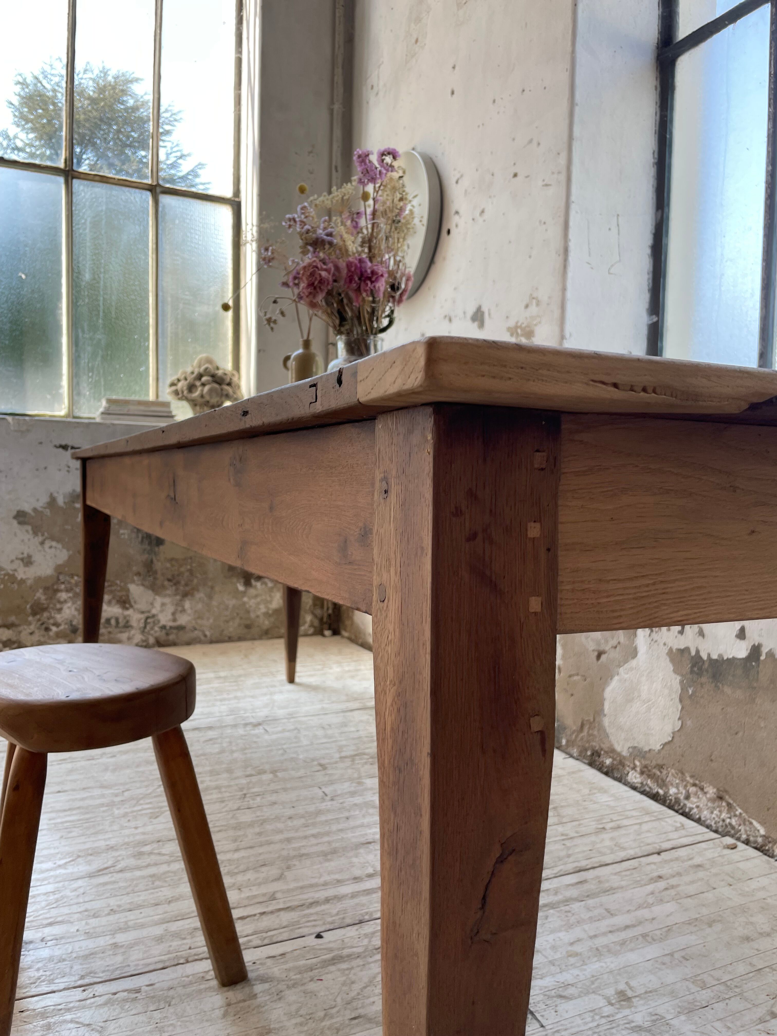 Oak farmhouse table