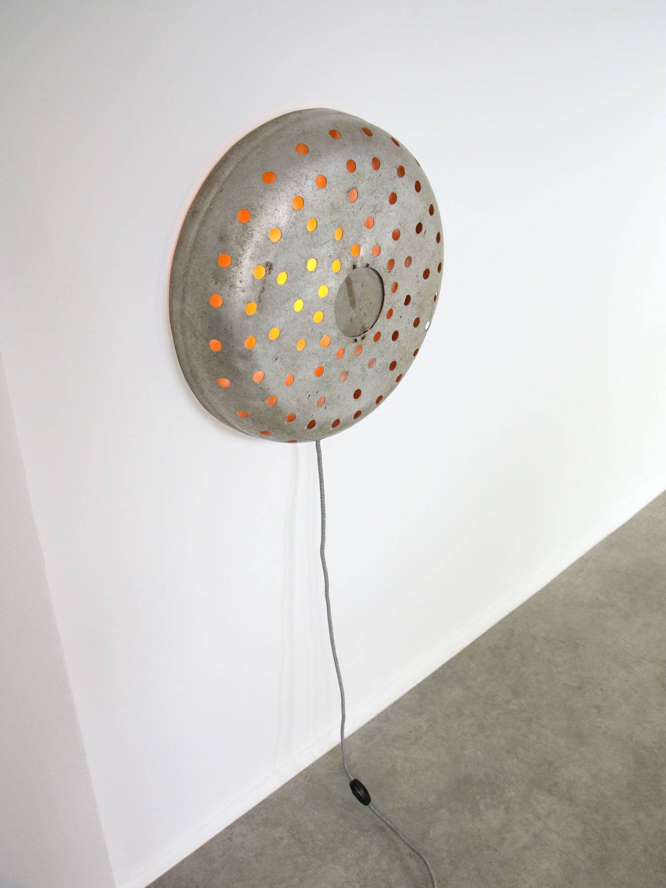 Mid-century Italian Perforated Metal Wall Lamp