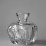Lars Hellsten Large 1970s Full Lead Crystal Glass Vase