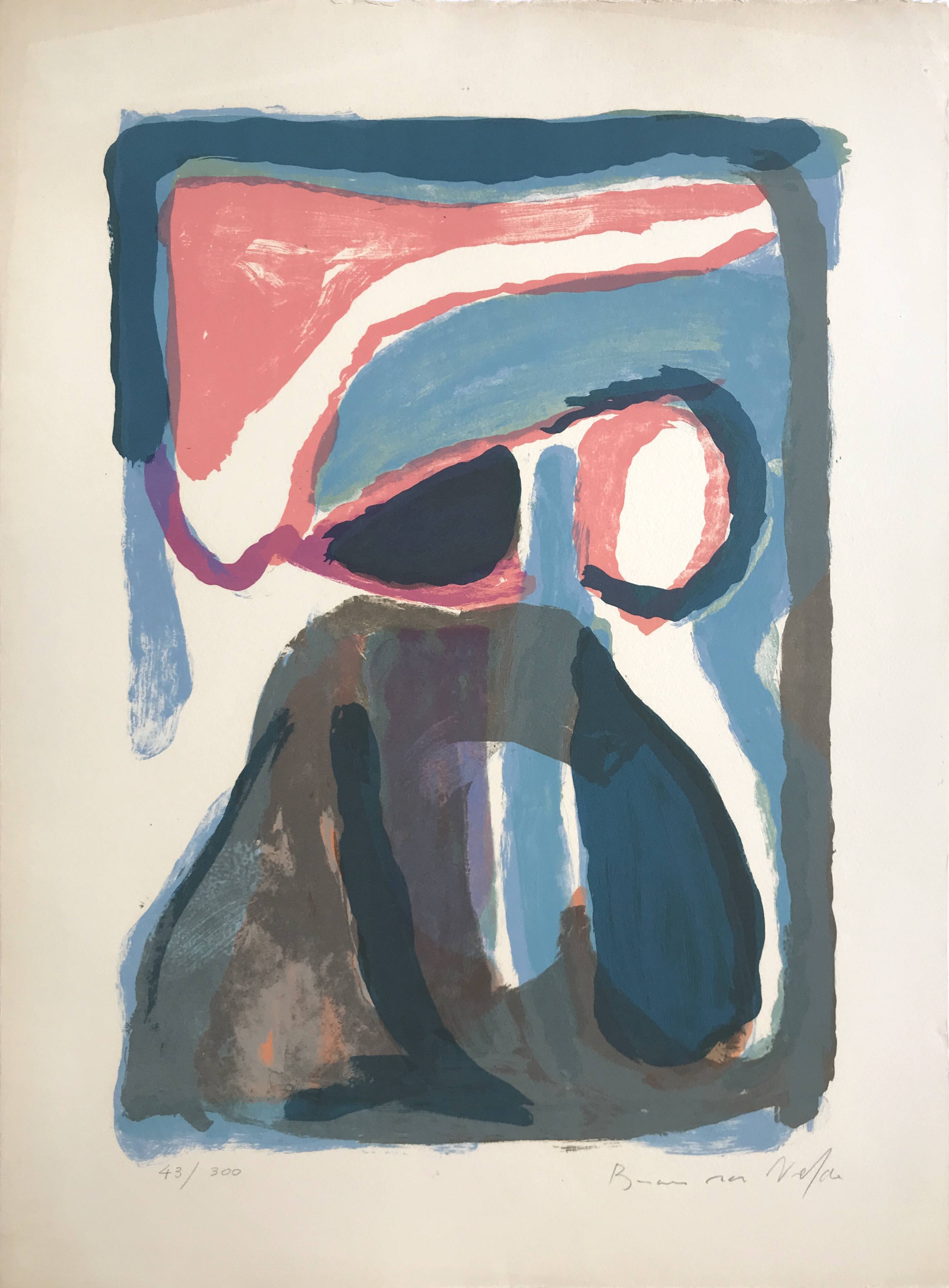 Bram van velde, night, 1968 (mp 43). original lithograph signed in pencil