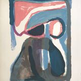 Bram van velde, night, 1968 (mp 43). original lithograph signed in pencil