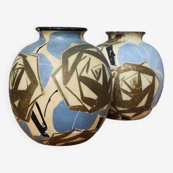 Paire de vases en céramique par Louis Giraud