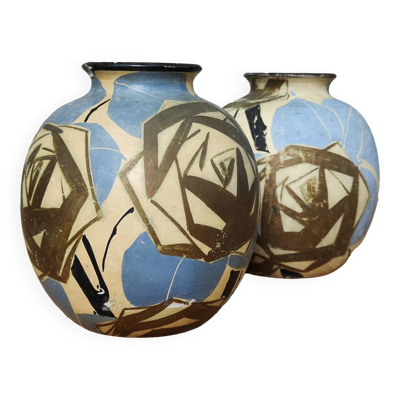 Paire de vases en céramique par Louis Giraud