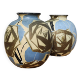 Pair of ceramic vases by Louis Giraud