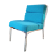 Vintage metal and fabric armchair