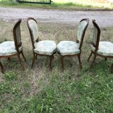 4 chairs Louis XV Walnut
