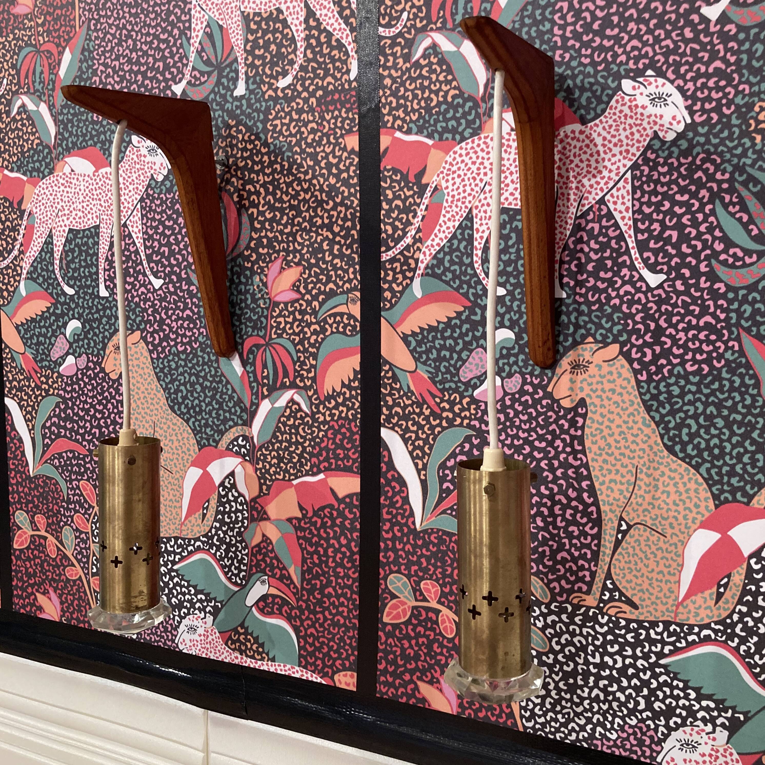 Set of two Scandinavian design wall lights from the 1950s