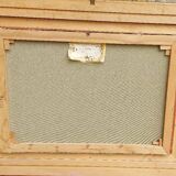 Oil painting on canvas "PARISIENNE" 50x70 Cm 60s 70s BELLE EPOQUE