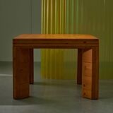 Square Top Pinewood Dining Table