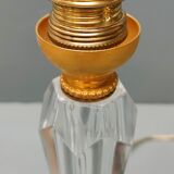 Crystal and golden brass table lamp ~ 1950s/1960s