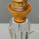Crystal and golden brass table lamp ~ 1950s/1960s