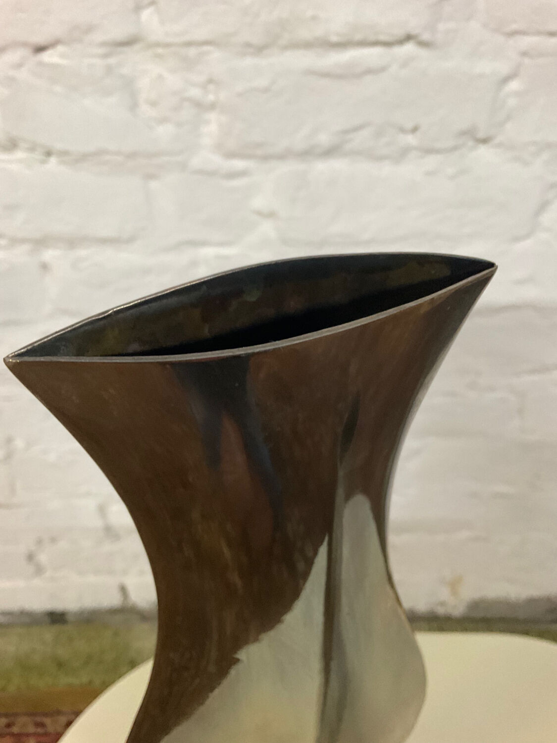 Duo of brass vases from the 60s