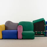 Cannaregio Modular Sofa with Footrest by Gaetano Pesce for Cassina, Italy 1986