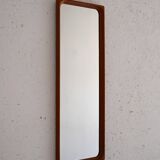 Vintage half-bust mirror with wooden frame