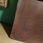 Vintage leather mirror
