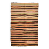 Tapis Kilim vintage 4x7 pour chambre de ferme, 139x215 cm