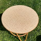 Small table in vintage rattan 1960