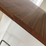 Turntable table / record storage on casters in formica from the 70s