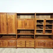 Étagère, unité murale multifonctionnelle et modulaire en teck, Danemark, années 60-70