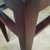 Contemporary console in varnished wood