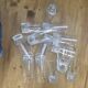 10 large vintage striped glasses