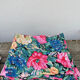 12 napkins table fabric with flowers vintage 1970
