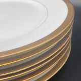 Limoges porcelain flat plates and gilding