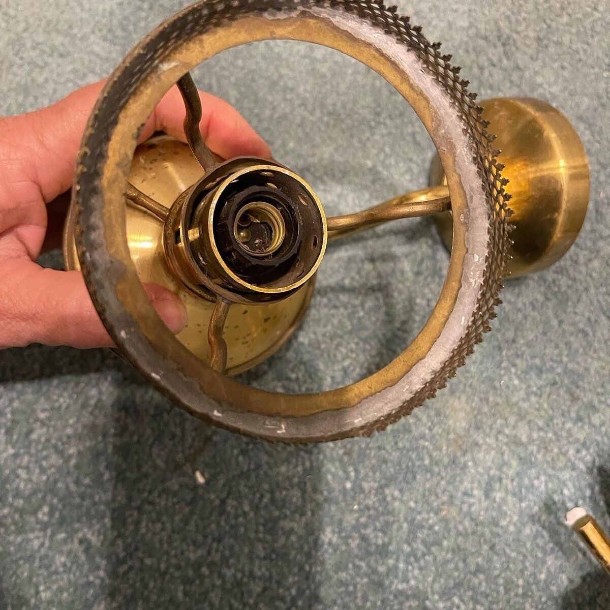 Vintage Brass Opaline Glass Sconces, 1960s, Set of 2