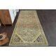 Vintage Turkish Hand-Knotted Wool Cotton Orange Runner Rug 110x270