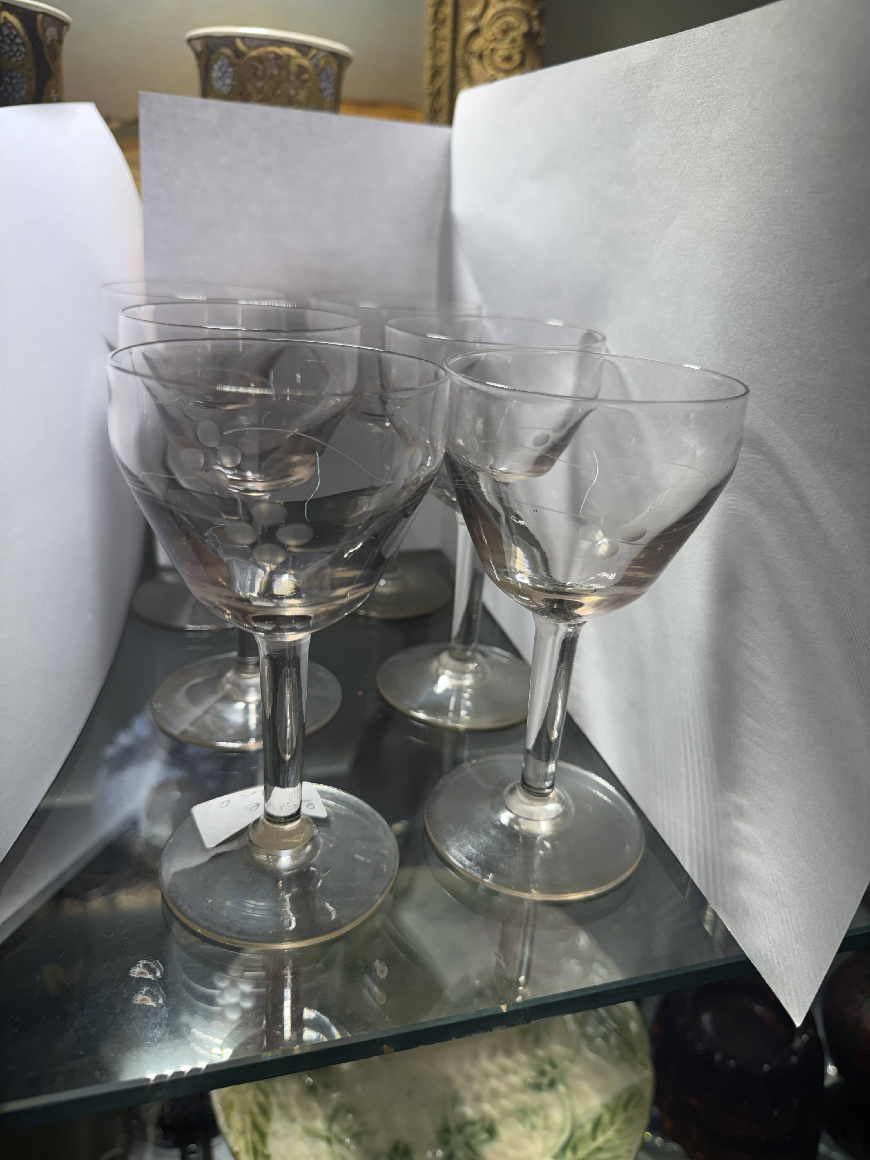 6 crystal glasses