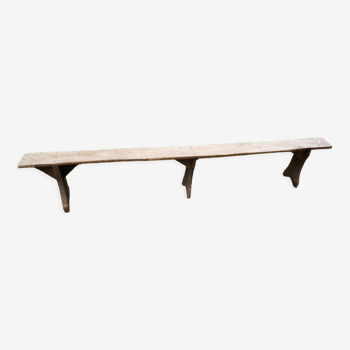 Banc de ferme ancien en bois 2.90m