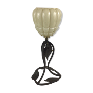 Lampe tulipe en opaline