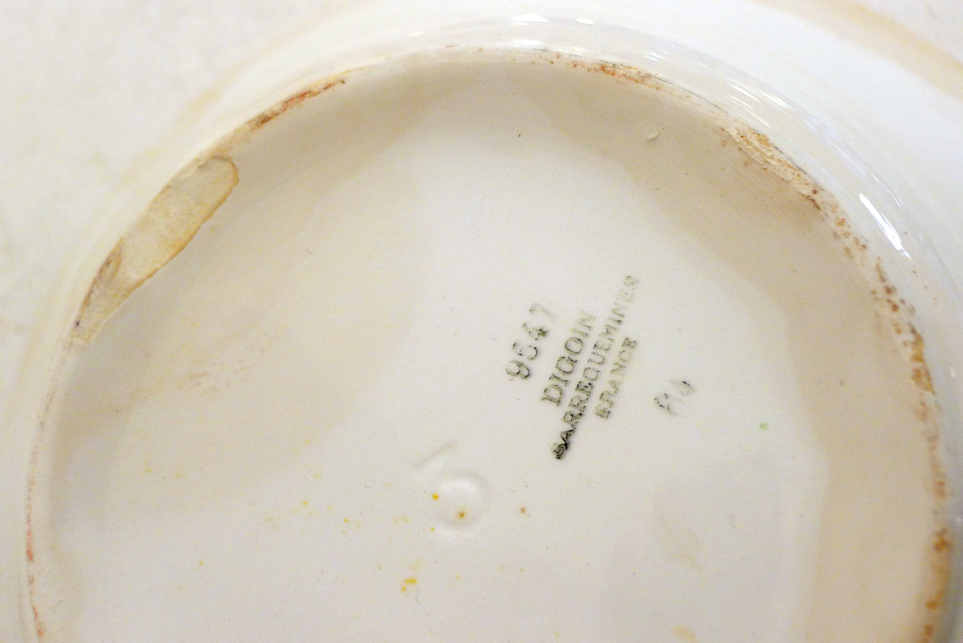 Dish salad bowl Digoin Sarreguemines 1950s