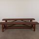 Pair of rustic benches 220 cm