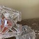 Chiseled glass sugar bowl
