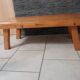 Table basse pin pieds compas vintage années 70-80