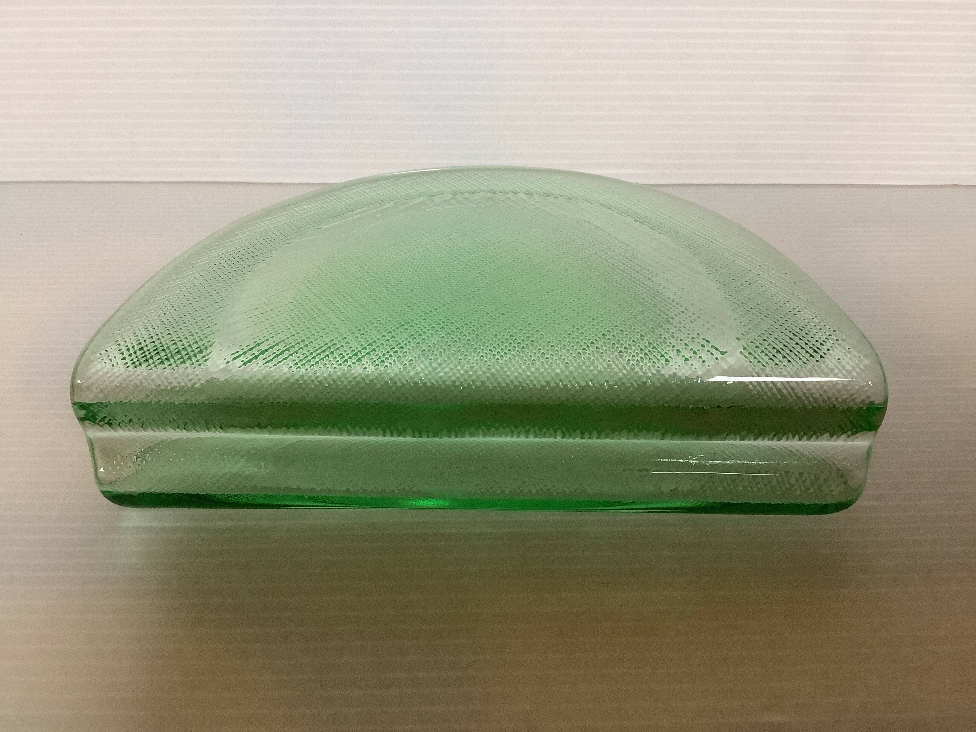 Green glass mail holder