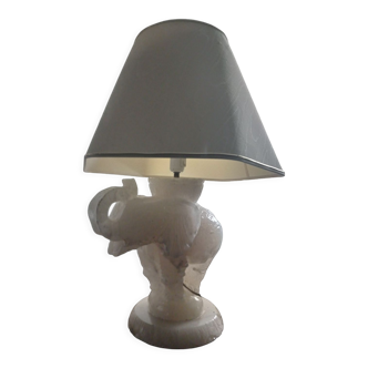 Lampe éléphant albâtre 1970