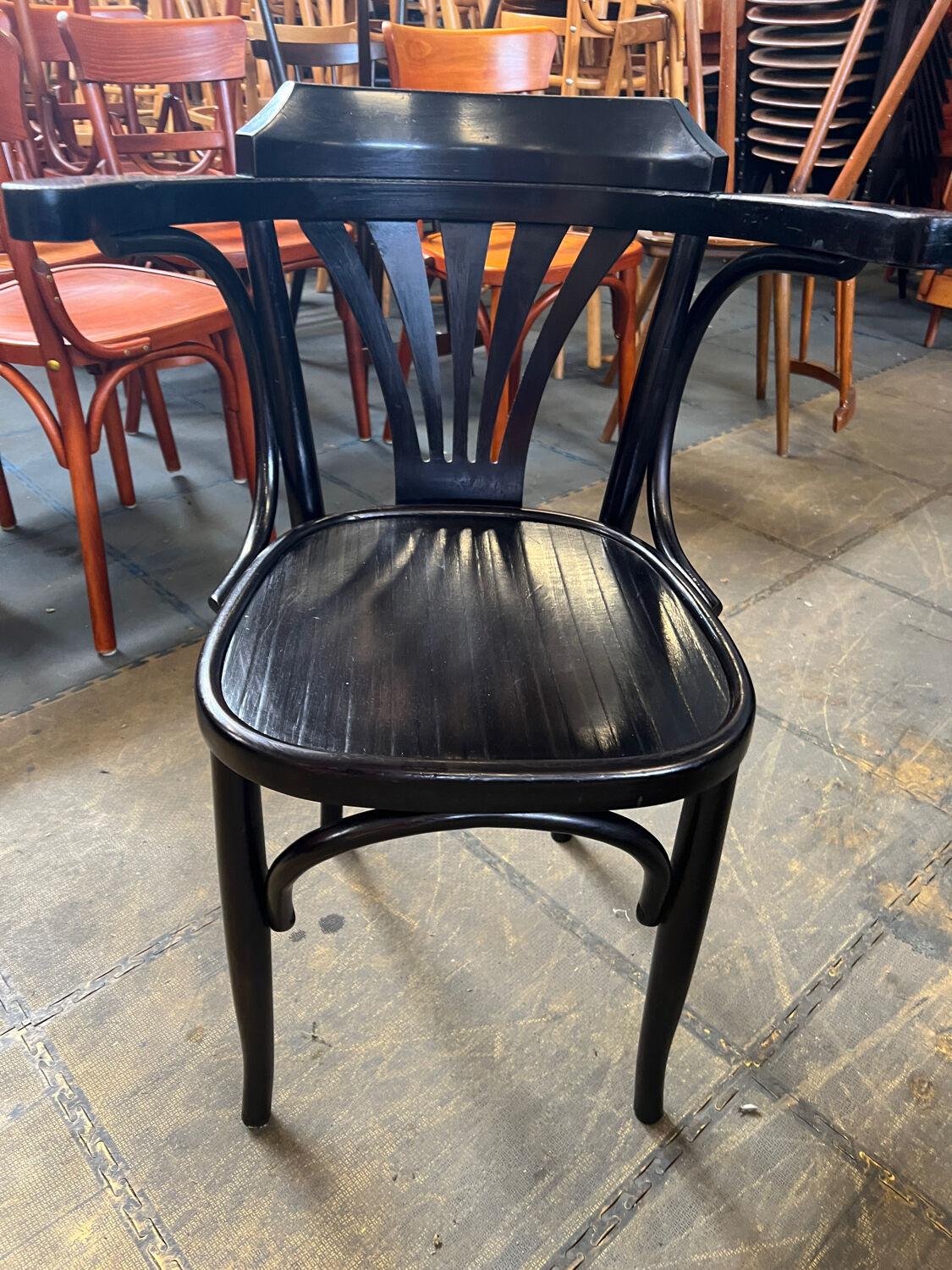 Set of 9 bistro armchairs