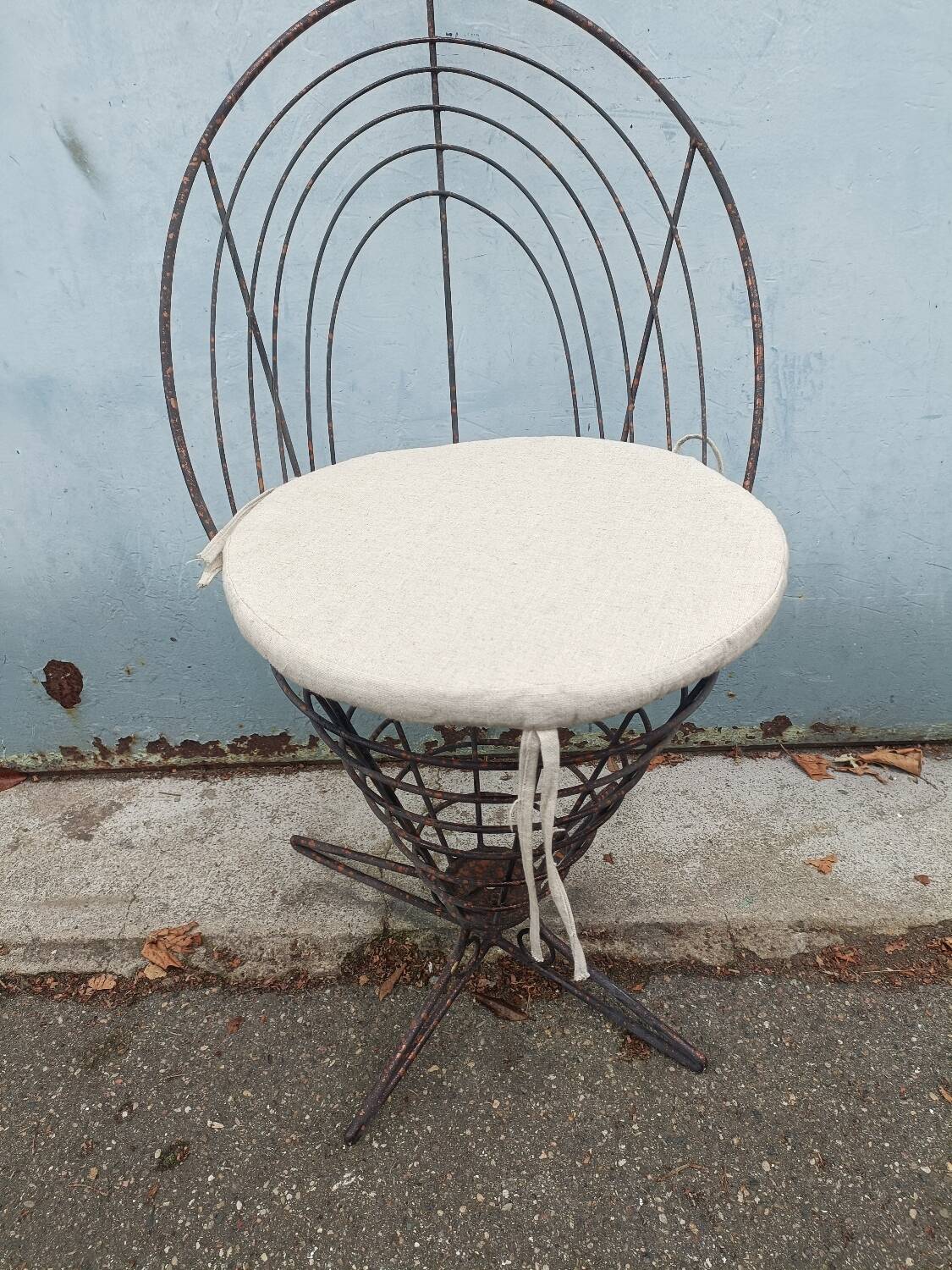 Art Deco metal chair, garden