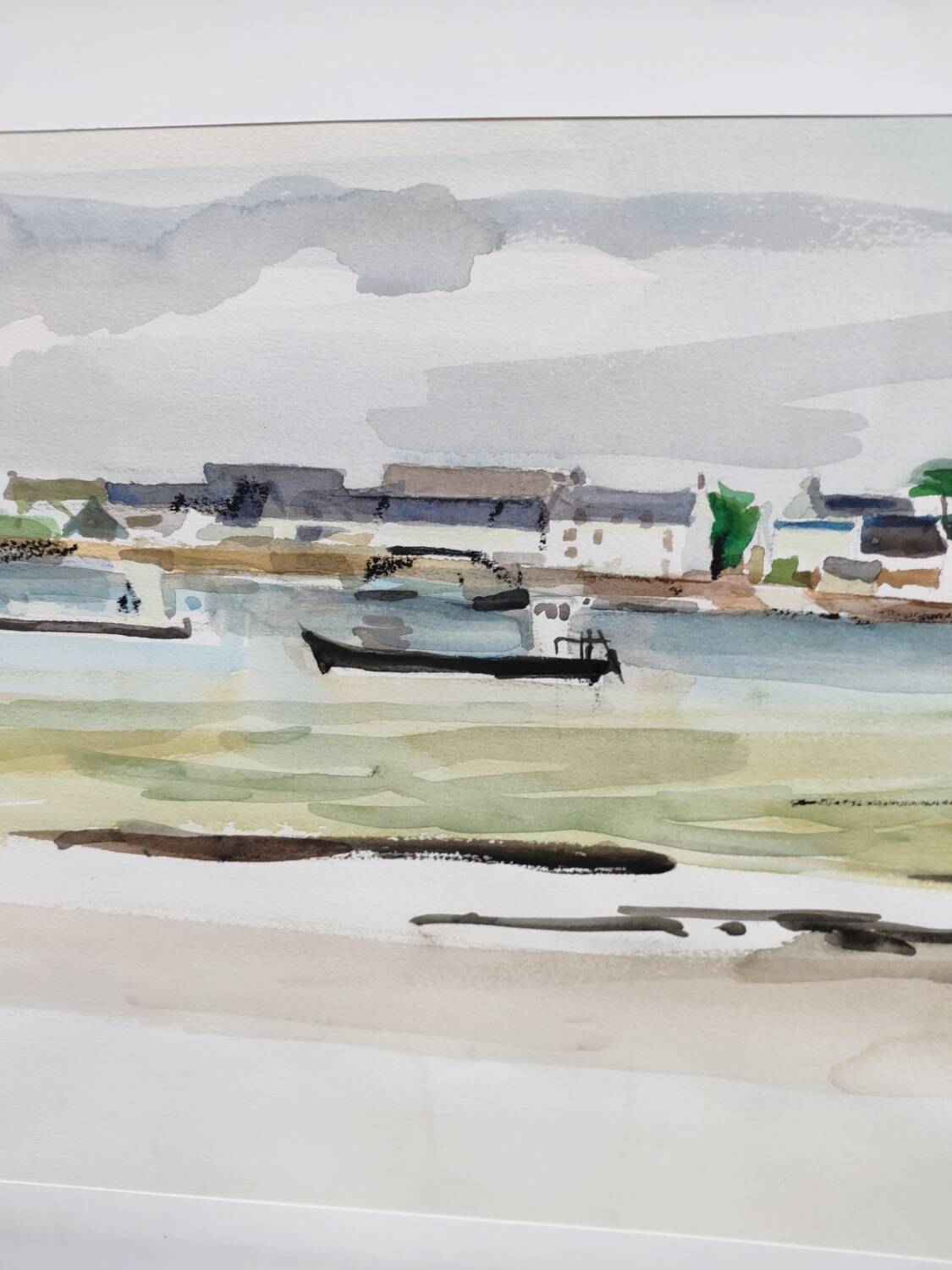 Aquarelle par Michel Roubille, Carnac 1997.