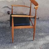 Scandinavian armchair skai black