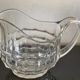 Pitcher, faceted molded glass