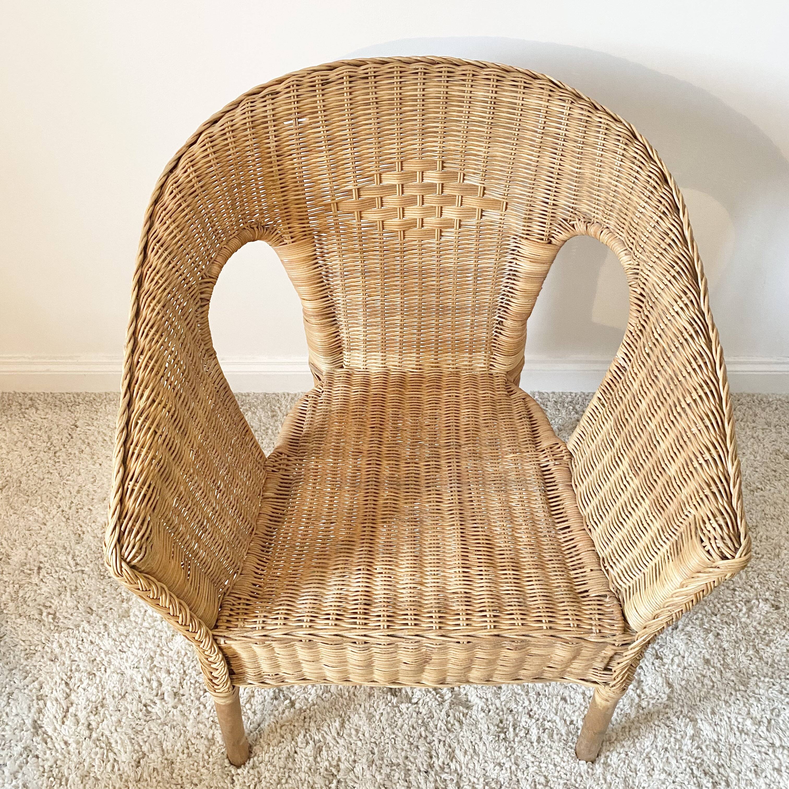 Vintage rattan armchair