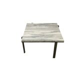Vintage marble coffee table with chrome