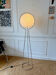 Lampadaire en métal chromé et papier de riz, IKEA 1990