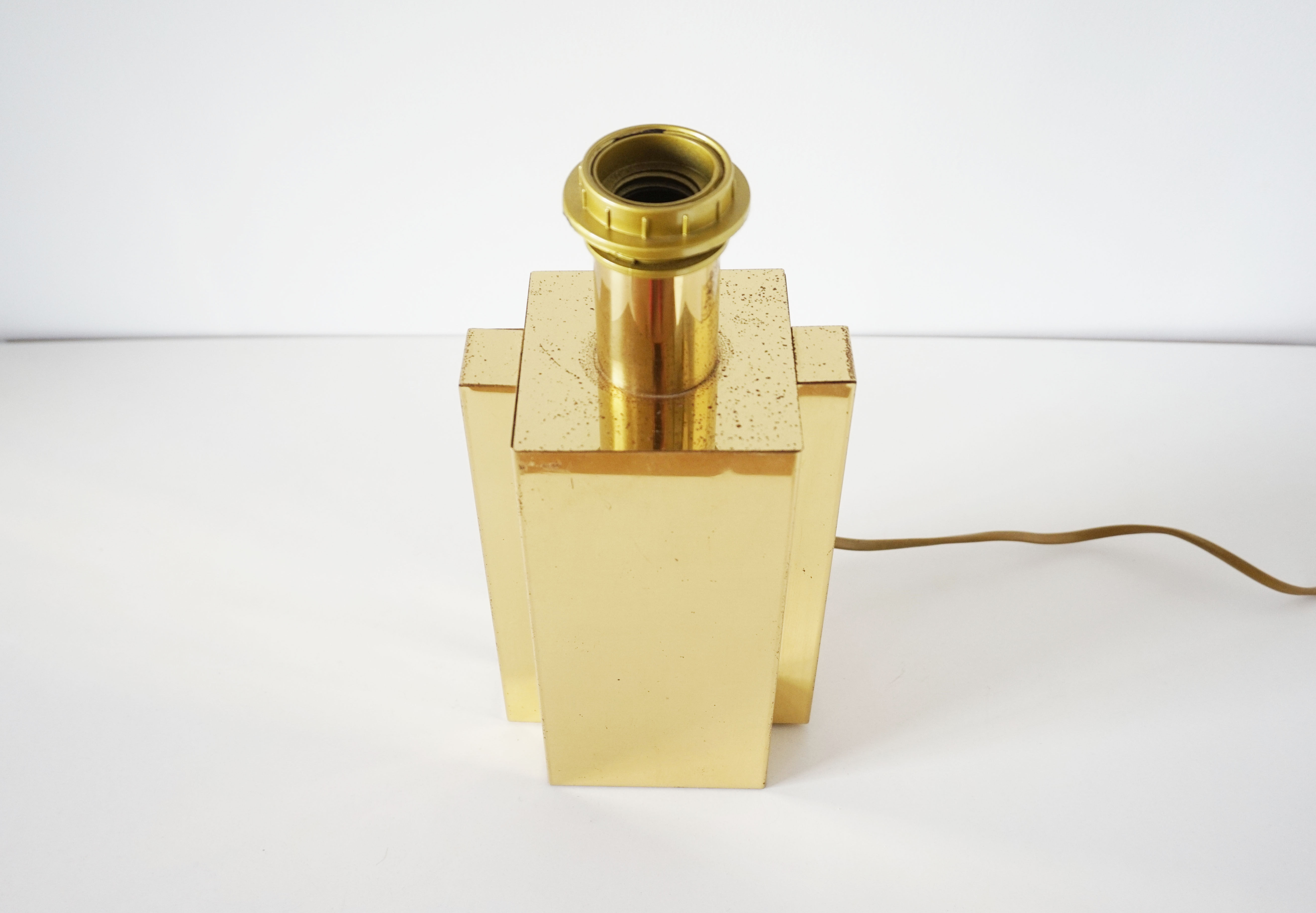 Vintage gold metal lamp foot