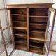 Glass-fronted walnut library 1900