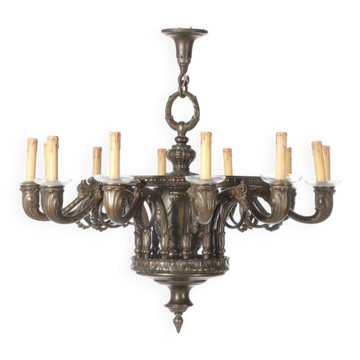 Twelve-arm chandelier, Northern Europe, circa 1900.