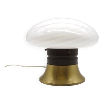 Vintage Murano Swirl Glass Mushroom Mid Century Desk Lamp Italy 1950